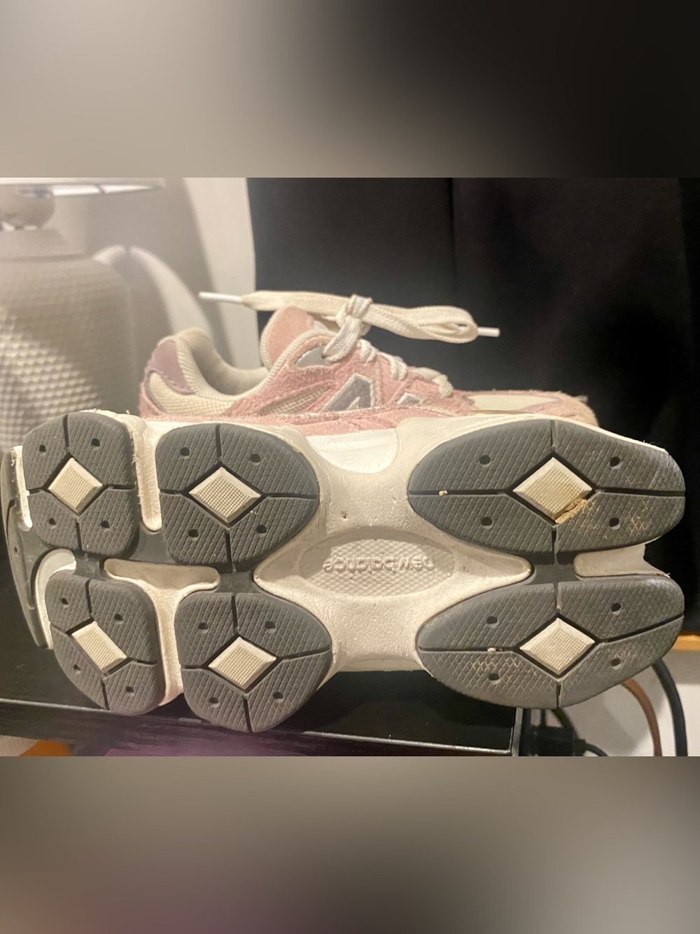 New Balance Pink & Cream Retro Runner Sneakers - Picture 3 of 4